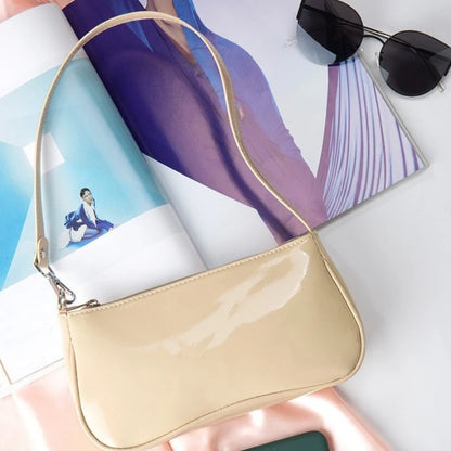 Patent Leather Underarm Bag – Minimalist Small Shoulder Purse
