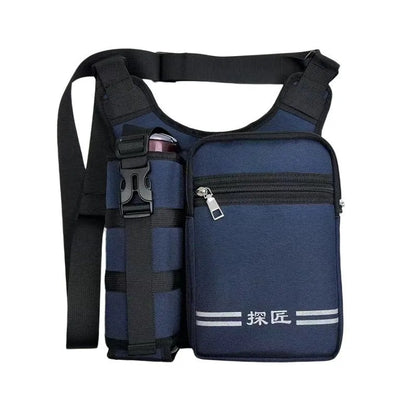 Waterproof Wear-Resistant Oxford Fabric Men S Crossbody Bag Water Bottle Position Lock Flap Travel
