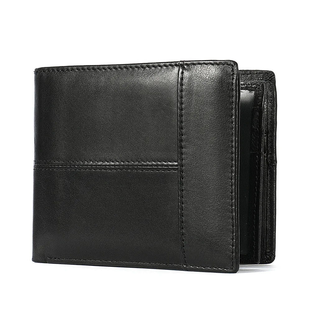 Rfid Card Holder Men S Genuine Leather Short Wallet
