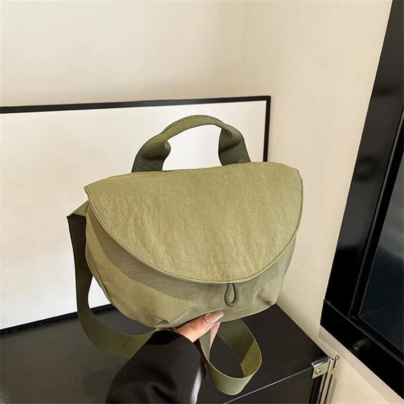 Nylon Crossbody Bag – Lightweight Canvas Shoulder Bag for Women