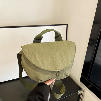 Nylon Crossbody Bag – Lightweight Canvas Shoulder Bag for Women