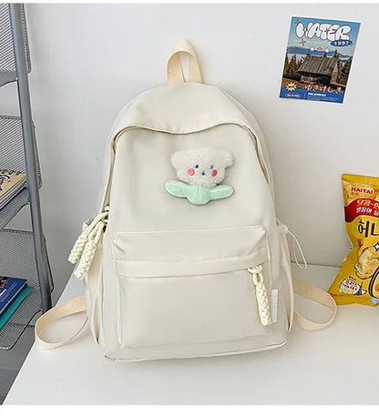 Schoolbag Study Female School Simple All Build Girl Heart Large Capacity Waterproof Backpack