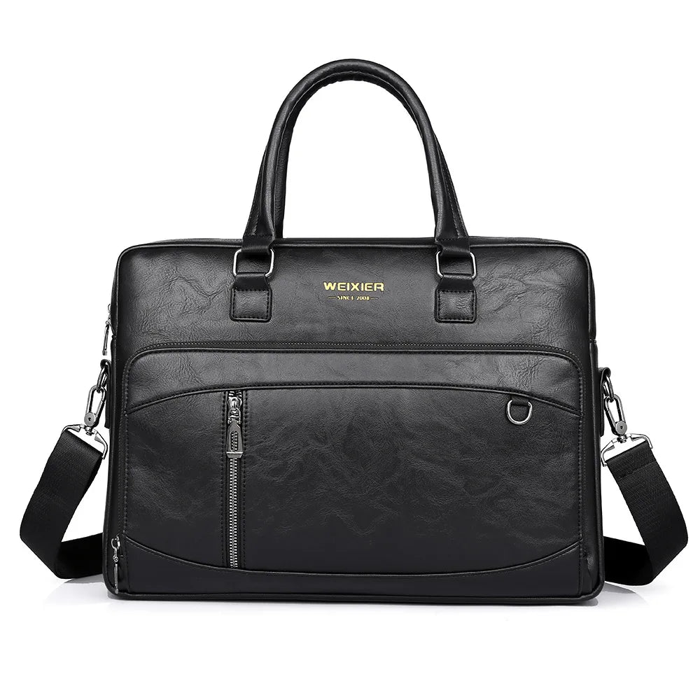 Men S Business Hand-Held Horizontal Single-Shoulder Crossbody Bag Computer Storage Large Capacity