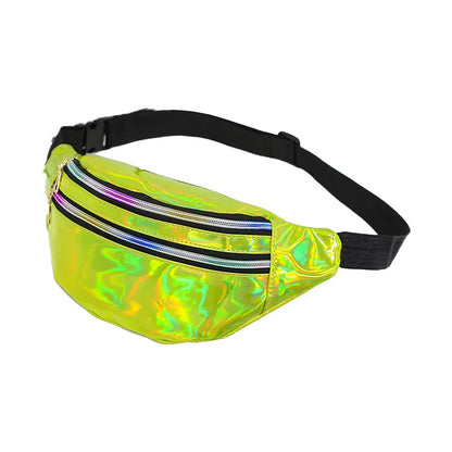 Trendy Personality Women S Waist Bag Laser Cool Lightweight Sport Leisure Female Belt Packs Outings