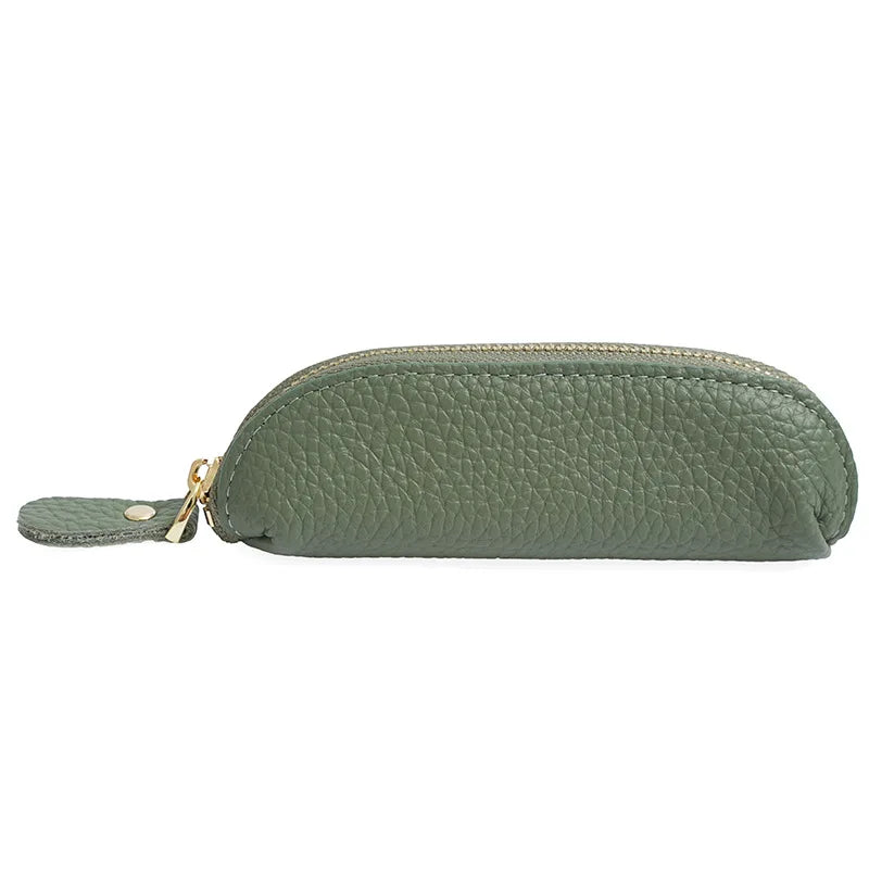 Leather Mini Coin Purse Long Cute Zipper Bag Ladies Cowhine Small