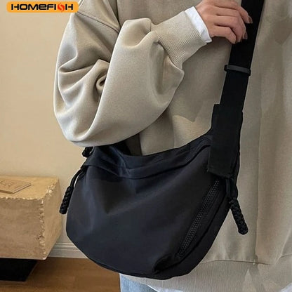 Homefish Large Capacity Nylon Women Shoulder Bag Trendy Korean Hobo Crossbody Bag Daily Casual