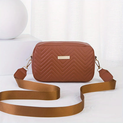 Quilted Crossbody Bag Small PU Leather Shoulder Purse