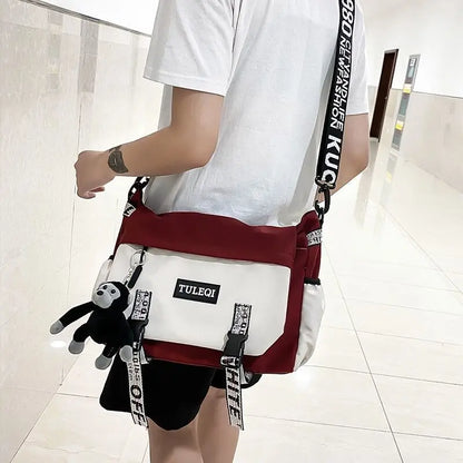 Messenger Bag – Large Capacity Canvas Shoulder Bag for School and Casual Use