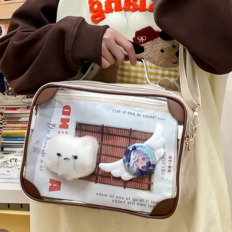 Transparent Ita Crossbody Bag – Y2K Cute DIY Display Shoulder Bag