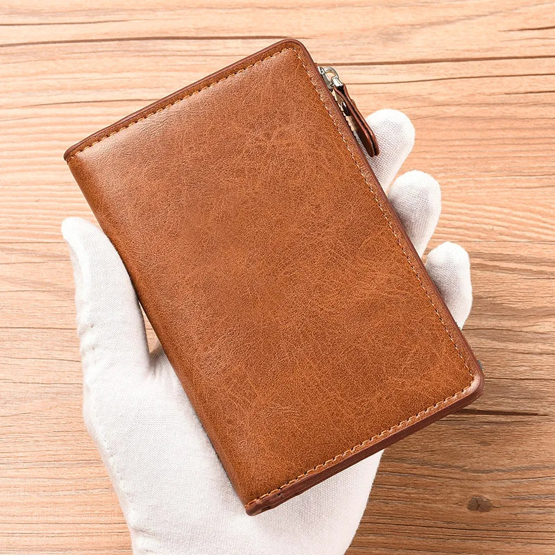 Men S Card Case Vertical Multi-Functional Pu Id Holder
