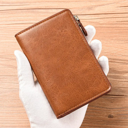 Men S Card Case Vertical Multi-Functional Pu Id Holder