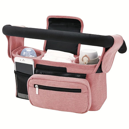 Stroller Organizer Bag with Cup Holders – Large Capacity Baby Caddy