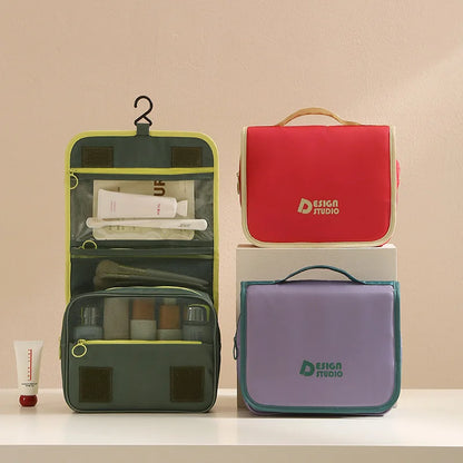 Polyester Lightweight Waterproof Toiletry Bag Multi-Functional Large-Capacity Makeup Toiletry Bag