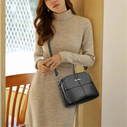 Crossbody Bag for Women – Synthetic Leather Square Shoulder Bag