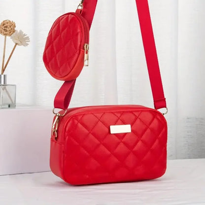 Quilted Crossbody Bag with Detachable Mini Coin Purse