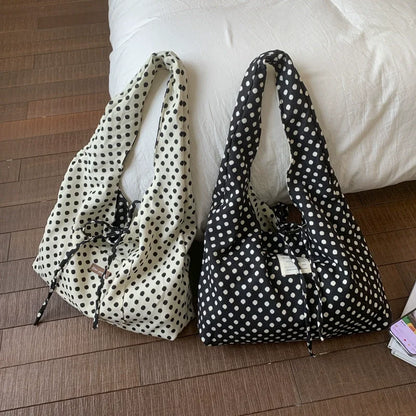 Casual Simple Polka Dots Japanese Korean Ins Modern Small Leopard Print Messenger Bag Single