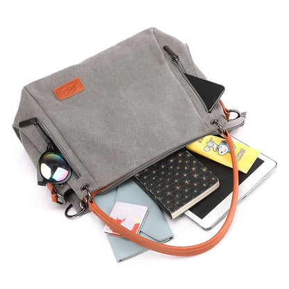 Large Canvas Crossbody Bag for Women