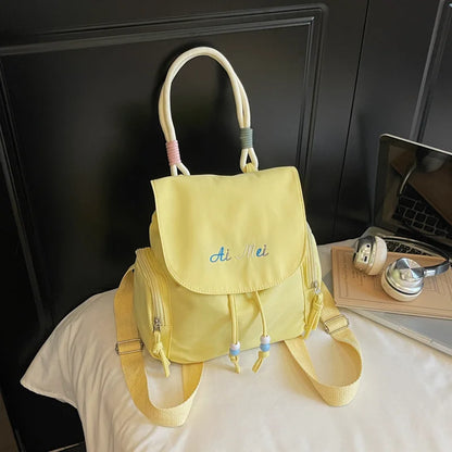 Mini Backpack Tote Bag – Cute Drawstring Flap Shoulder Bag