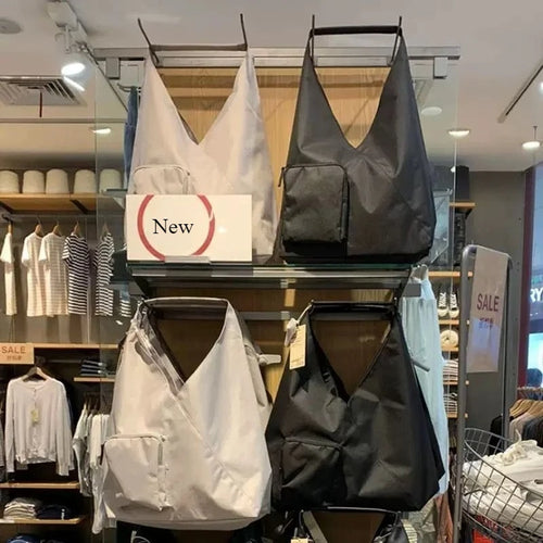 Canvas Tote Bag for Women – Large Capacity Triangle Shoulder Bag for Work