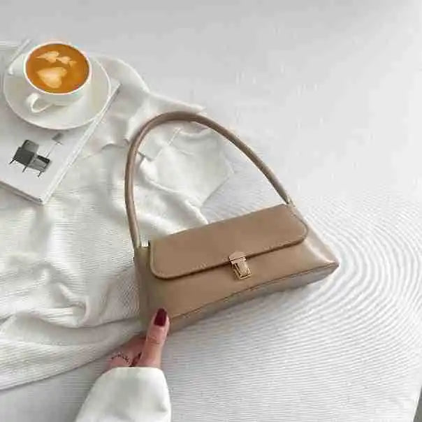 Women's Retro Baguette Shoulder Bag – Minimalist Underarm Handbag