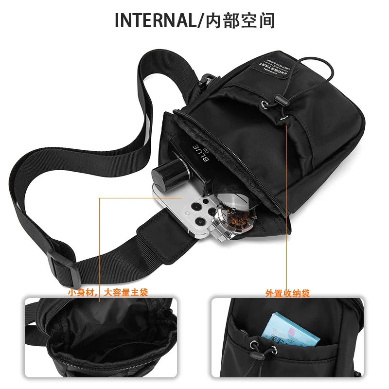 Mini Oxford cloth waterproof mobile phone storage large-capacity thin single-shoulder crossbody bag