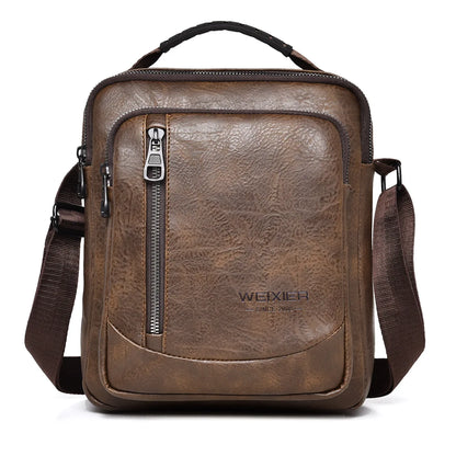 Men S Leisure Retro Cross-Body Large-Capacity Mobile Phone Carry-On Items Storage Waterproof