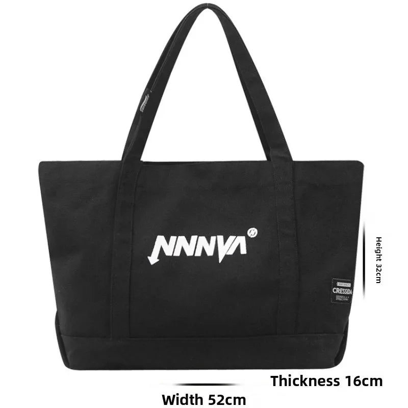Large Canvas Tote Bag – Lightweight Casual Shopper for Students & Commuters