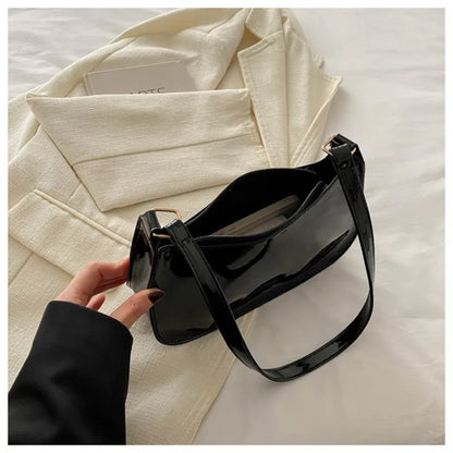Homefish Pu Leather Underarm Bag Solid Color Women Daily Commuter Shoulder Versatile Mini Handbag