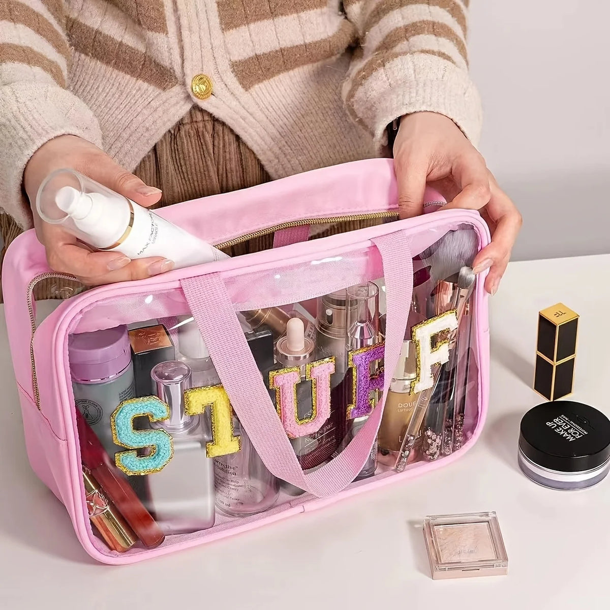 Clear Travel Toiletry Bag Large Capacity Cosmetic Organizer