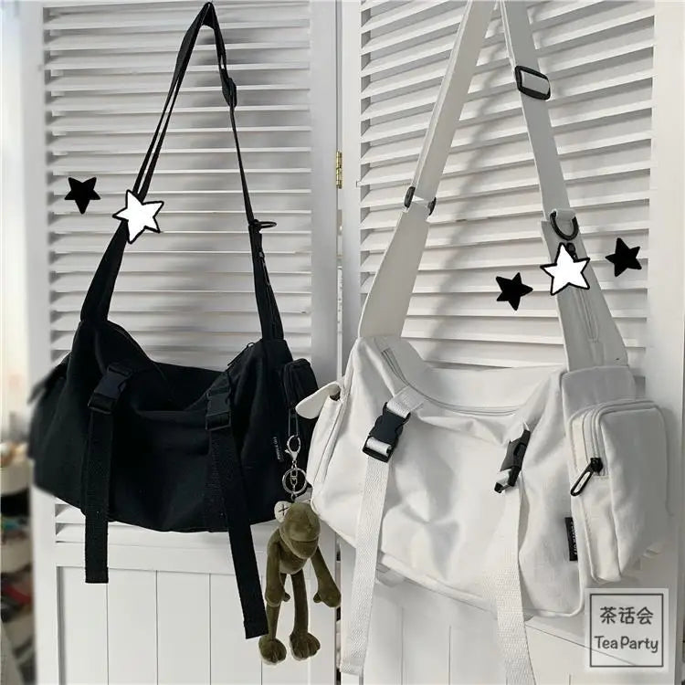 Canvas Crossbody Bag for Women – Large Capacity Casual Shoulder Bag