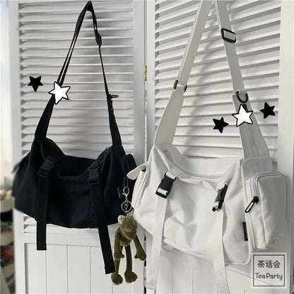 Canvas Crossbody Bag for Women – Large Capacity Casual Shoulder Bag