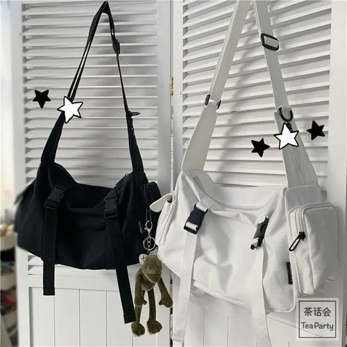 Canvas Crossbody Bag for Women – Large Capacity Casual Shoulder Bag