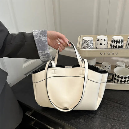 Soft Leather Tote Bag – Women's Single Shoulder Handbag