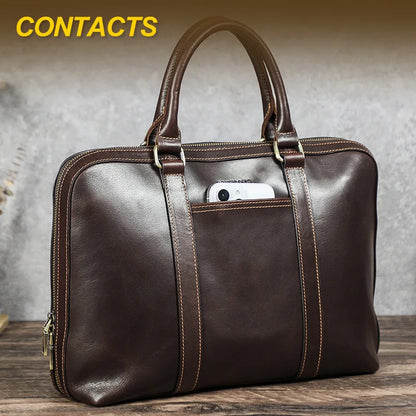 14 2-Inch Computer Leather Large-Capacity Men S Bag