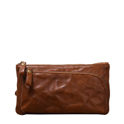 Retro Men S Genuine Leather Single-Shoulder Hand-Grabbed Cowhide Simple Crossbody Bag
