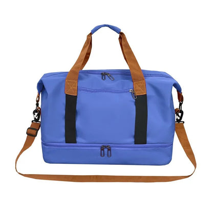 Large Capacity Travel Duffel Bag Shoe Compartment Crossbody Waterproof Weekend Overnight Bag Gym