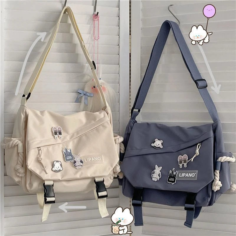 Nylon Crossbody Messenger Bag for Women – Large Capacity