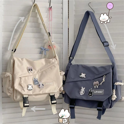 Nylon Crossbody Messenger Bag for Women – Large Capacity