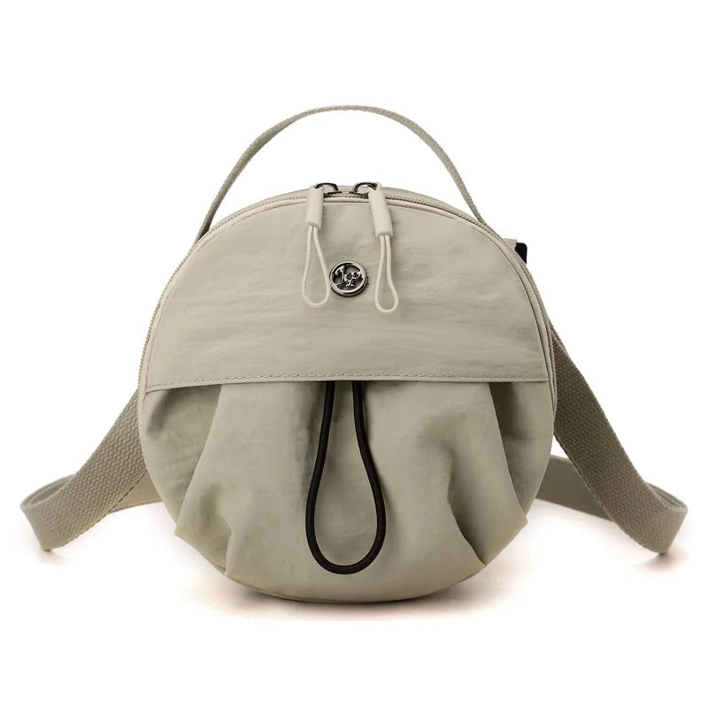 Waterproof Round Crossbody Bag – Lightweight Nylon Shoulder Purse