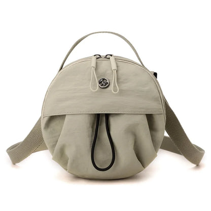 Waterproof Round Crossbody Bag – Lightweight Nylon Shoulder Purse