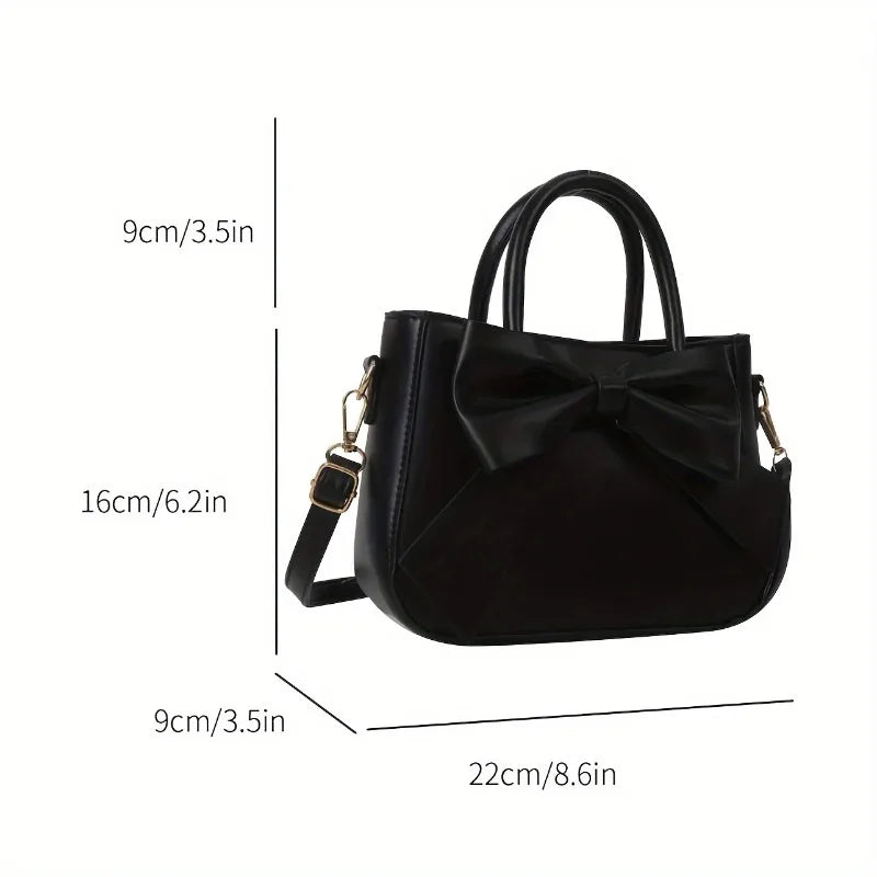 Bow Crossbody Bag – Elegant Handbag with Detachable Strap