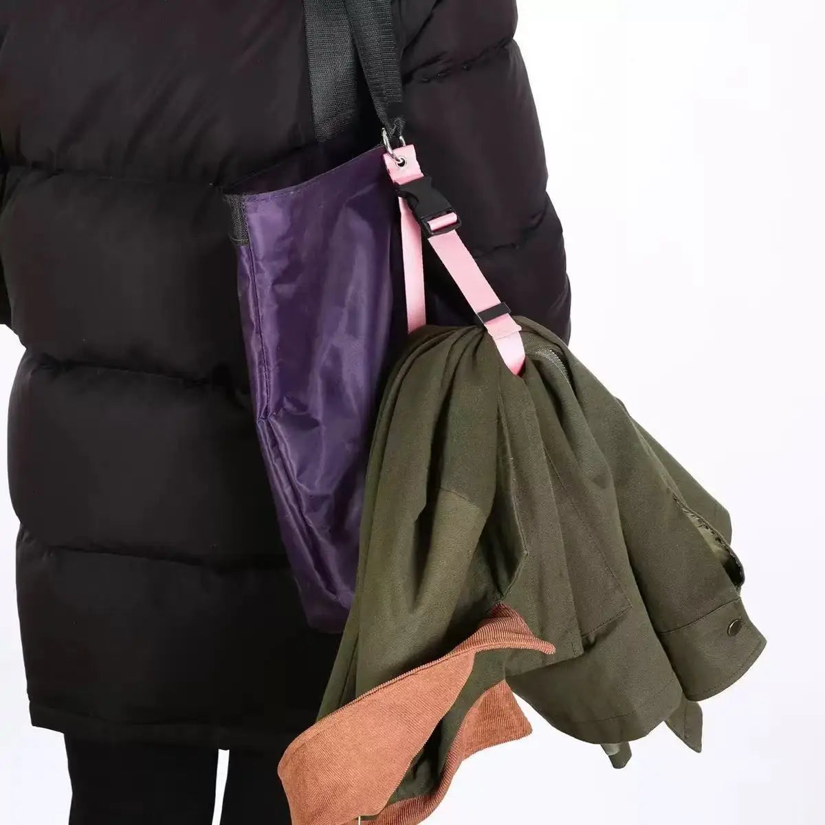Travel Luggage Fixed Strap Backpack External Portable Release Buckle Add-A-Bag Belt Jacket Holder