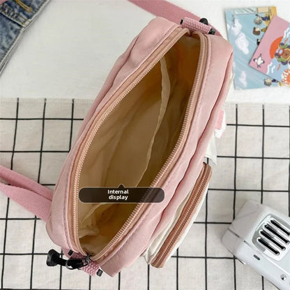 Stylish Nylon Small Messenger Bag Student Girls Chic Shoulder Bag