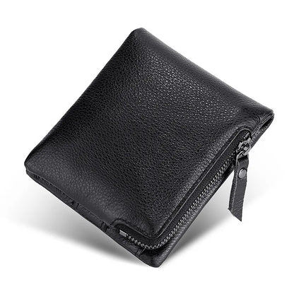 Top-Grain Cowhide Men S Wallet Business Wallet Loose Change Coin Storage