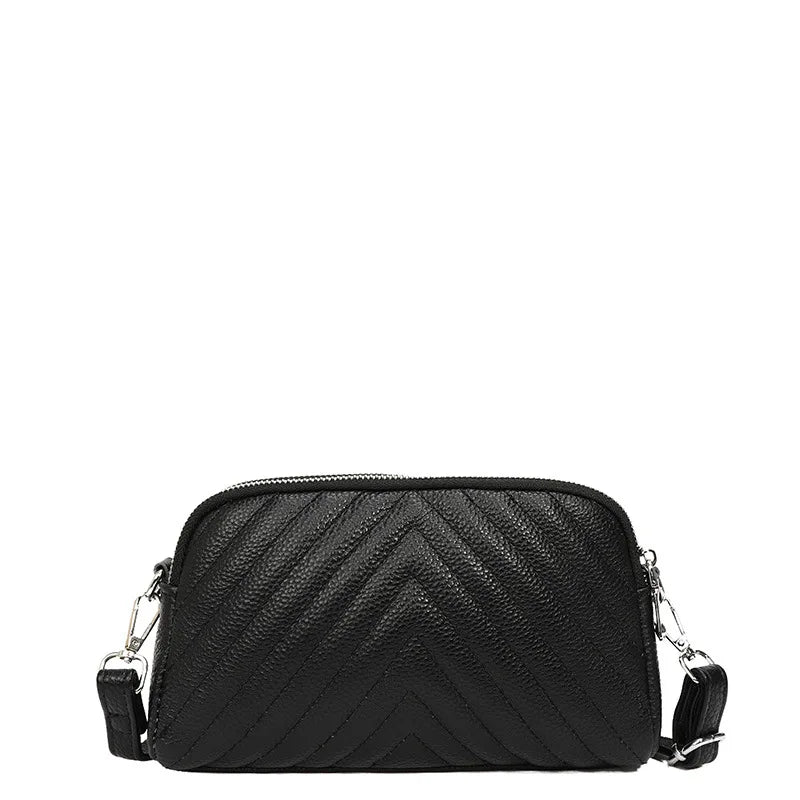 Head Layer Cowhide Women S Rhombus Shoulder Crossbody Bag Large Capacity