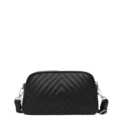 Head Layer Cowhide Women S Rhombus Shoulder Crossbody Bag Large Capacity
