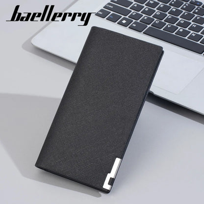 Men S Long Wallet Youth Business Multi-Slot Snap Wallet