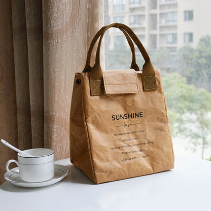 Homefish Paper Lunch Bag Waterproof Insulation Lengthen Thicken Aluminum Foil Japanese Handbag