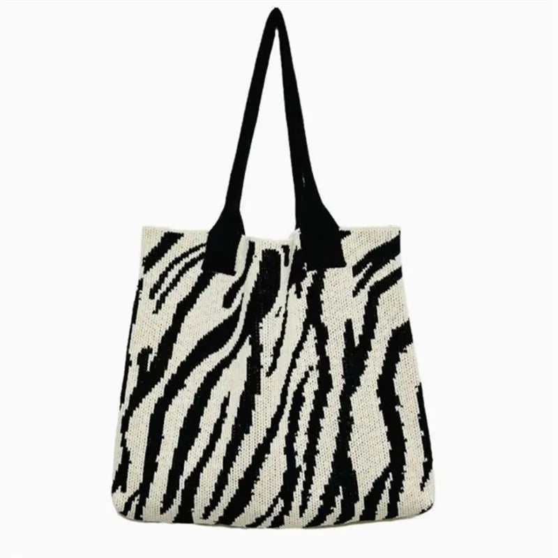 Summer Beach Tote Shoulder Bag Straw Weav Handbag Large Capacity Vacation Weaving Hollow Bags Women