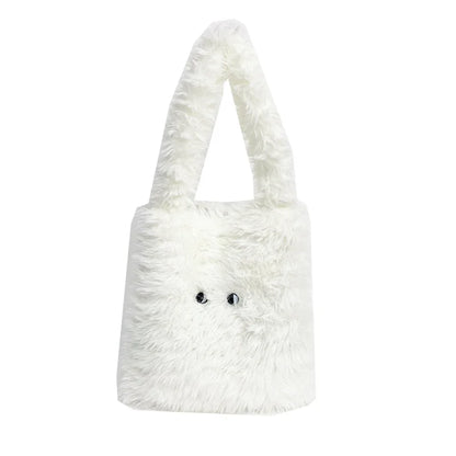 Fluffy Faux Fur Tote Bag Cute Y2K Handbag for Women